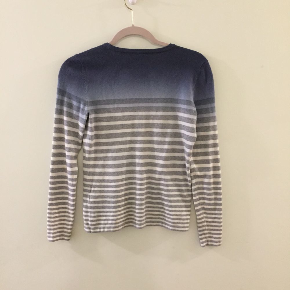 J. Mclaughlin Ombre Striped Crew Neck Sweater. Bl… - image 2